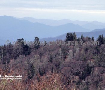 View from atop Mount Le Conte, Great Smoky Mountains (Appalachian Mountain system) ,  Sunday, March 20, 2011  at  12:59 PM  (temperature plus 8 C = 46.4 F)