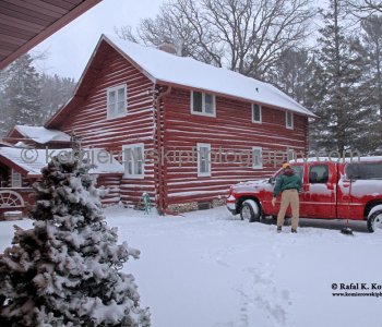 Winter is back at a rural setting of Minnesota, Wednesday, March 23, 2011 at 9:50 AM (temperature -7C = 19.4 F)