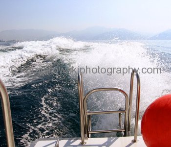 Marina Vallarta begins to vanish behind the horizon after a few minutes