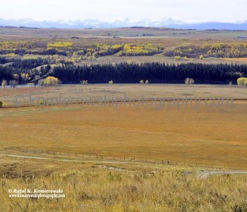 View of Foothills, Bow River Valley and Rockies from Bowl Link Trail,  Glenbow Ranch Provincial Park