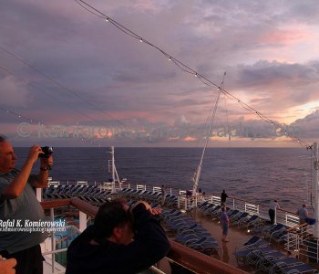 at sunrise... Atlantic Ocean, sailing Day 11,  November 7, 2011