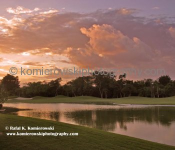 Golf Course at sunset in Playacar