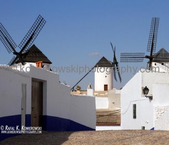 Windmills in Campo de Criptana, Castille-La Mancha, (UNESCO-World Heritage Site), Spain