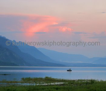 Sunrise Above Upper Arrow lake in Burton