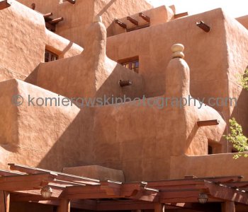 The Inn at Loretto, a Pueblo Revival style building near the Plaza in Santa Fe