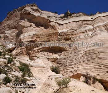 The hoodoos, erosional cones, and pedestal rocks that characterize Tent Rocks form as the result of differential erosion ..