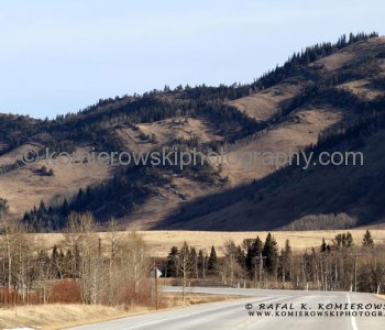 Driving towards Kananaskis Country