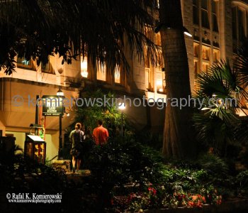 San Antonio River Walk by Night, Texas, USA