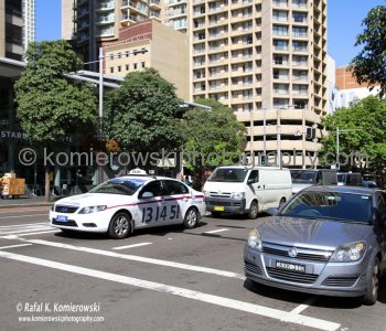 Intersection on Park St and Pitt St, Sydney