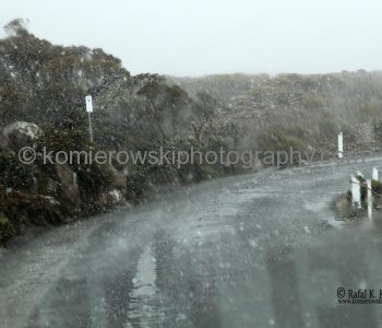 Mount Wellington,  Hobart, it was cold and snowing in October 26, 2012
