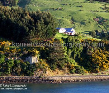 Inlet to Port Chalmers (Dunedin),  spectacular scenery observed from the deck of MS Oosterdam