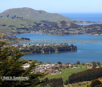 Countryside between Port Chalmers and Dunedin