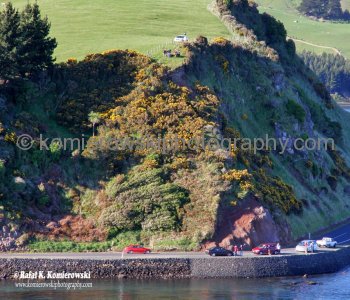 We  join our fellow cruisers on deck to wave goodbye to locals in Port Chalmers....
