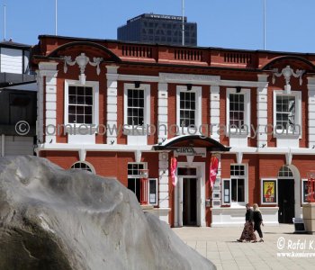 Circa Theater across from the Te Papa - National Museum and the waterfront - Lagoon, Wellington, NZ.