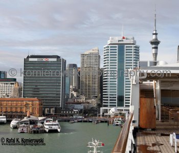 View of Auckland from deck of MS Oosterdam,  New Zealand