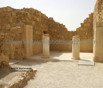 Masada,  synagogue was found ...remains of the partially restored walls....