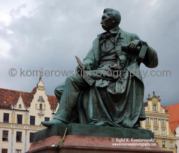 Aleksander Fredro Monument created (1897) by Leonardo Marconi, a Lwow Polytechnic professor. Wroclaw, Poland, European Capital of Culture 2016