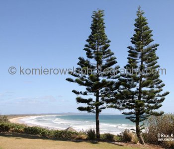 Coral Sea and Fraser Island seen from Rainbow Beach, Queensland