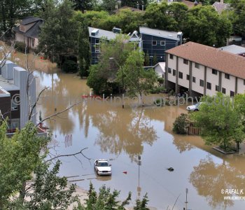 Calgary Curling Club and 3rd Street NW, Calgary Flood (June) 2013, Alberta