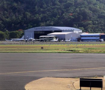 Qantas airplane taxi on the runway in Cairns....on the way to Sydney....