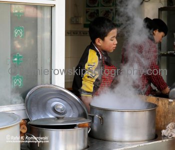 Off the Beaten Path....Preparing Food for Customers... near the Pudong Airport...