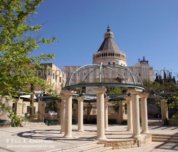 The Basilica (a.k.a. Church) of the Annunciation in Nazareth, built over the presumed site where Mary was confronted by the angel.