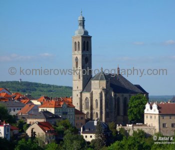 From St. Barbara street  (and Jesuit College) view of  Kutnï¿½ Hora,