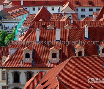 Famous red roofs (of Prague) seen from Hradčany ...castle district in Prague, Czech Republic