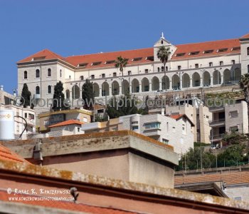 View of Don Bosco Nazareth School from the Grounds of the Basilica the Annunciation, Nazareth, Israel