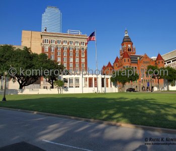 Dealey Plaza seen from X (a.k.a. Z224) position, Dallas, Texas