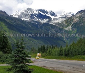 1 km West of Summit Rogers Pass - Selkirk Mountains.  Weather - late August