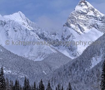 West of Rogers Pass-on the way to Revelstoke (view eastbound towards Rogers Pass). Weather-late February