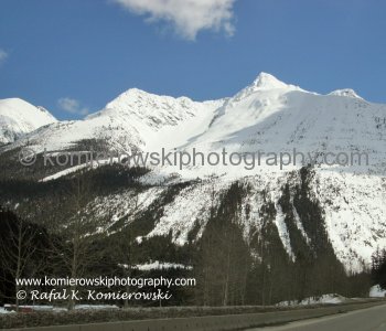 West of Rogers Pass-on the way to Revelstoke (view eastbound towards Rogers Pass). Weather-late March