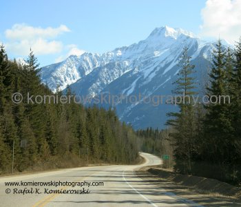West of Rogers Pass-on the way to Revelstoke (view eastbound towards Rogers Pass). Weather-late March