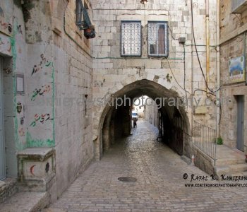 The Muslim Quarter at Old City in Jerusalem