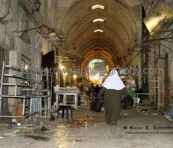 The Muslim Quarter at Old City in Jerusalem