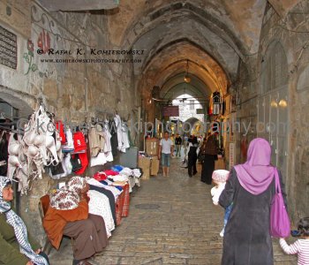 The Muslim Quarter at Old City in Jerusalem