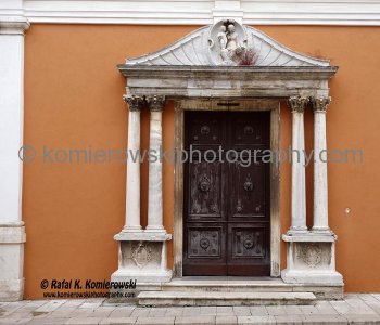 Zadar - colorful old door to church....