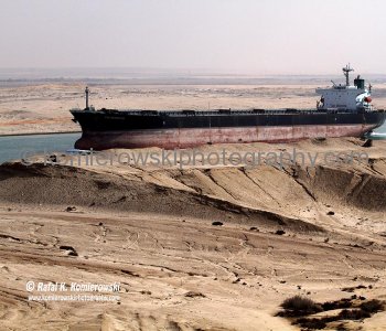 The Suez Canal - convoy  sailing to the Port Said