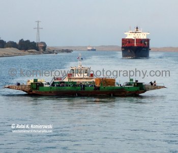 Ferry crossing the Suez Canal...