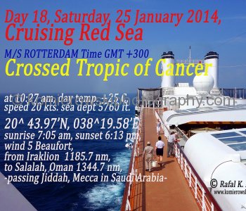 Day 18, cruising Red Sea