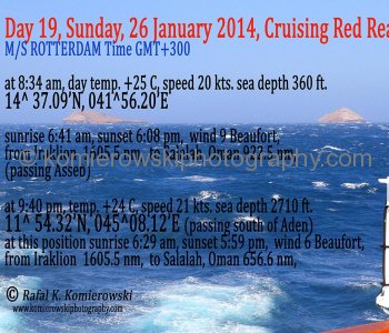 Day 19, cruising Red Sea....