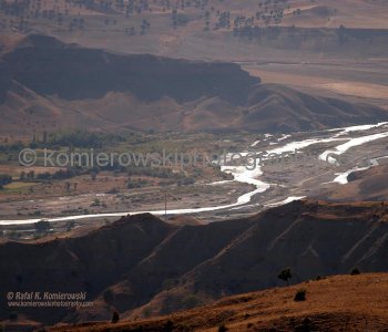 River valley near Severan Bridge, (UNESCO World Heritage Site),  Adıyaman Province, Turkey