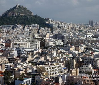 ...view (from Acropolis) of part of the city center ...Athens, Greece