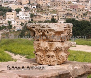 View (image from) of the ancient the Greco-Roman city of Gerasa, Jerash, Jordan