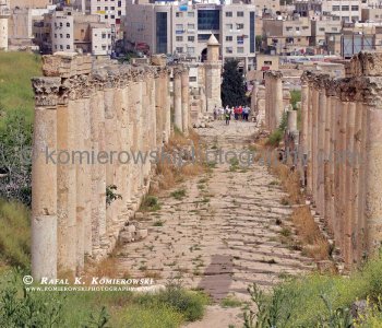 View (image from) of the ancient the Greco-Roman city of Gerasa, Jerash, Jordan