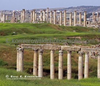 View (image from) of the ancient the Greco-Roman city of Gerasa, Jerash, Jordan