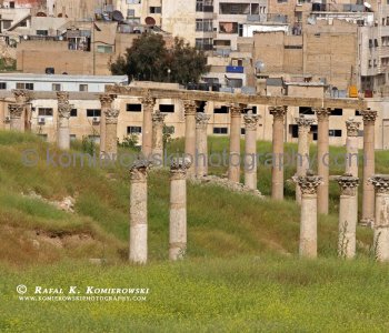 View (image from) of the ancient the Greco-Roman city of Gerasa, Jerash, Jordan