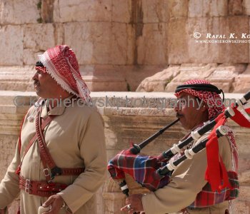 Local cast-band at the Greco-Roman city of Gerasa, Jerash, Jordan