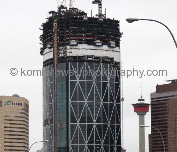 The Bow office tower under construction,  August 17, 2010,  Calgary, AB.